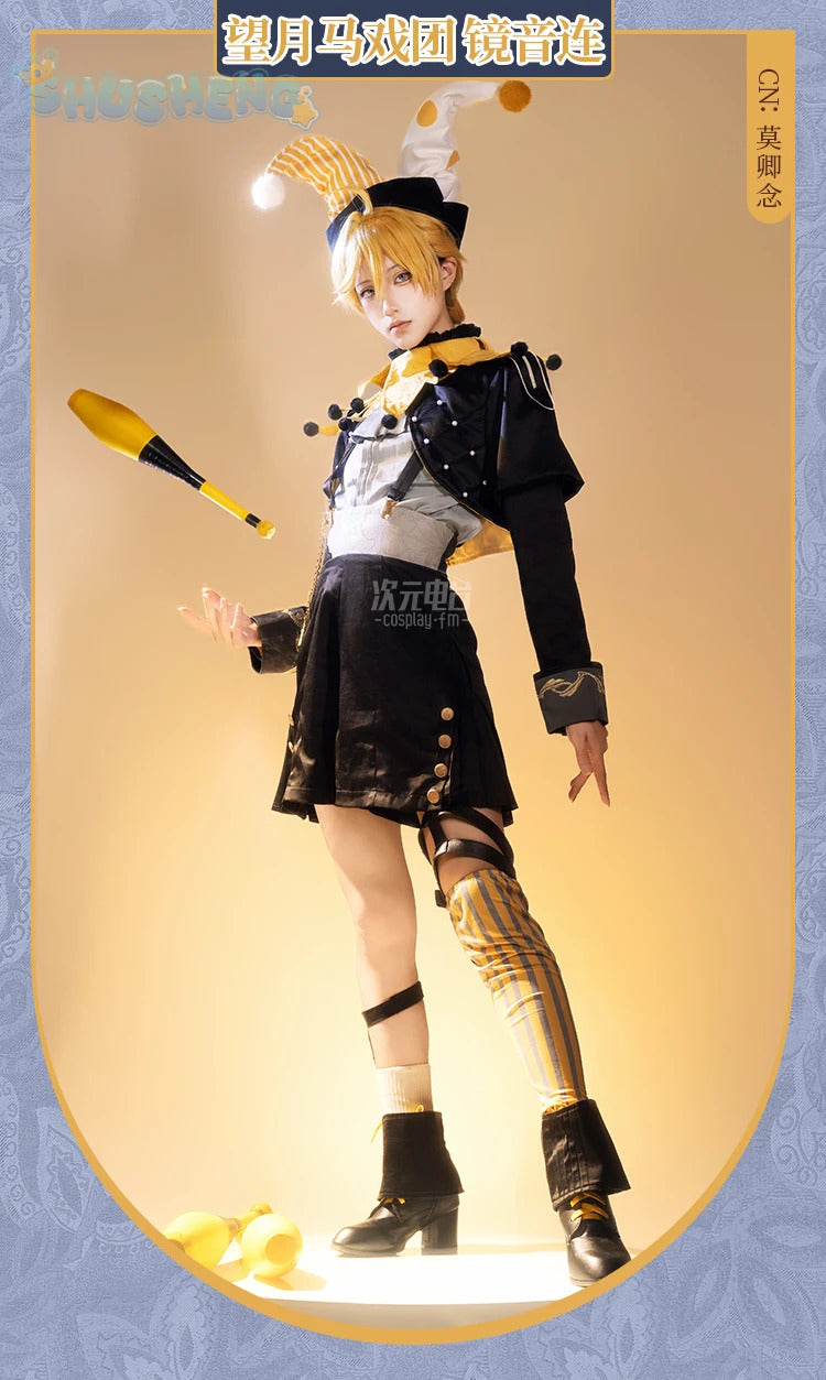 Anime Kagamin Len Rin Cosplay Costume Hat scarf socks accessories Halloween Christmas cute fashion Woman Men Len New uniform set
