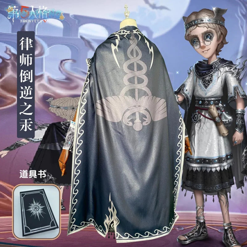 Game Identity Ⅴ Freddy Riley Lawyer Cosplay Costume Cloak, dress belt ring prop Halloween party gorgeous Woman Man New uniform