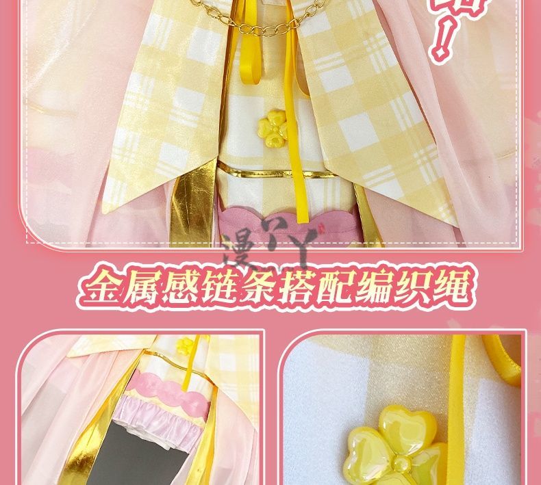 Virtual YouTuber Ace Taffy Cosplay Costume Dress Hat Bow Gloves Hairpin Shirt For Game Party Custom Made
