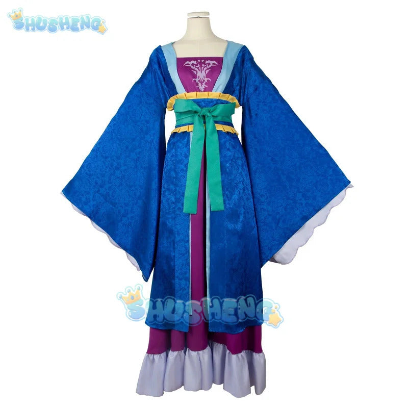 Anime The Apothecary Diaries Lihua Cosplay Costume Blue Dress Kusuriya No Hitorigoto Halloween Party for Women Girls Accessory