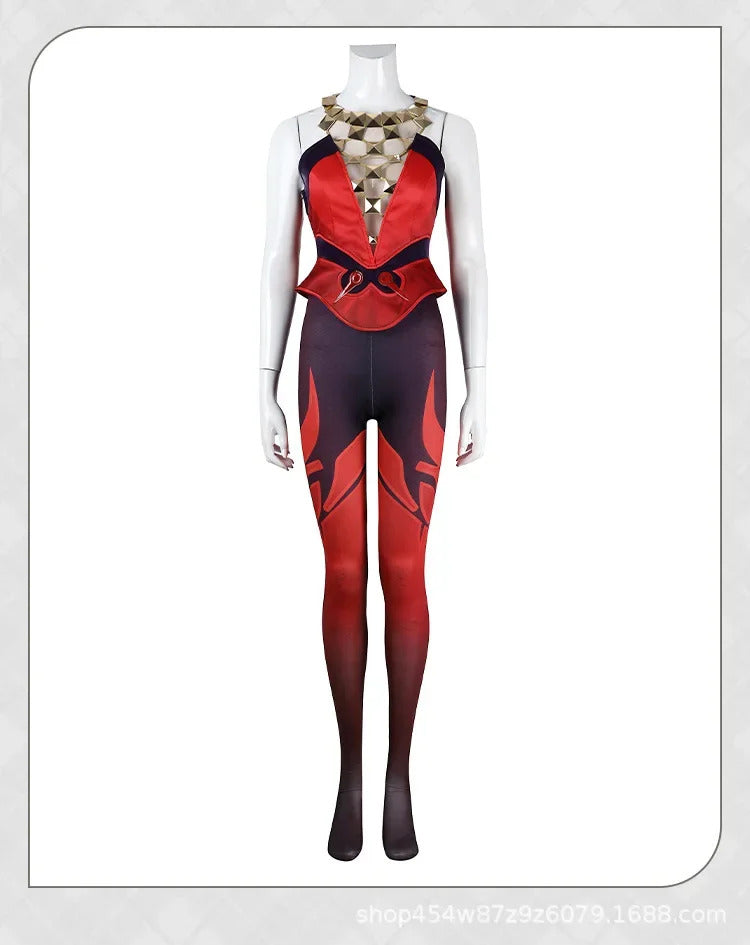 Scarlet Witch Wanda Django Maximoff Cosplay Rivals Costume Halloween Party Women Fantasy Uniform Props Shoes Wig Gloves Net Set