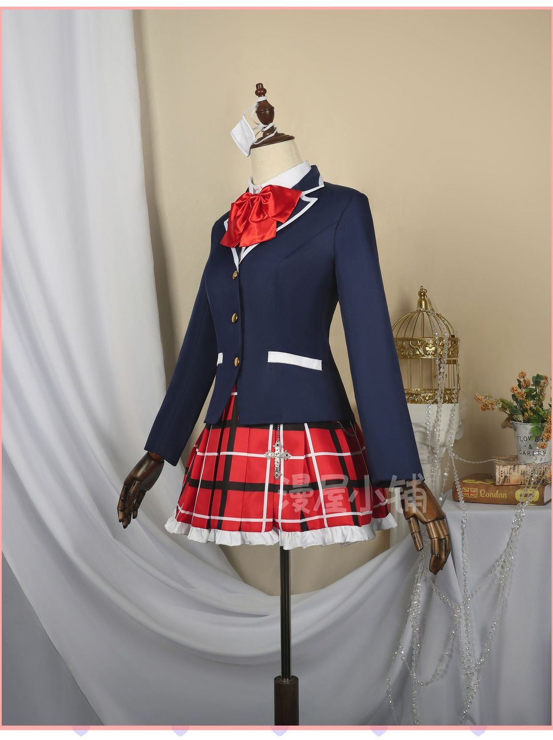 Anime Love Chunibyo Other Delusions Takanashi Rikka Dekomori Sanae Cosplay Costume Wig Adult Woman Skirts Uniform Suit Halloween