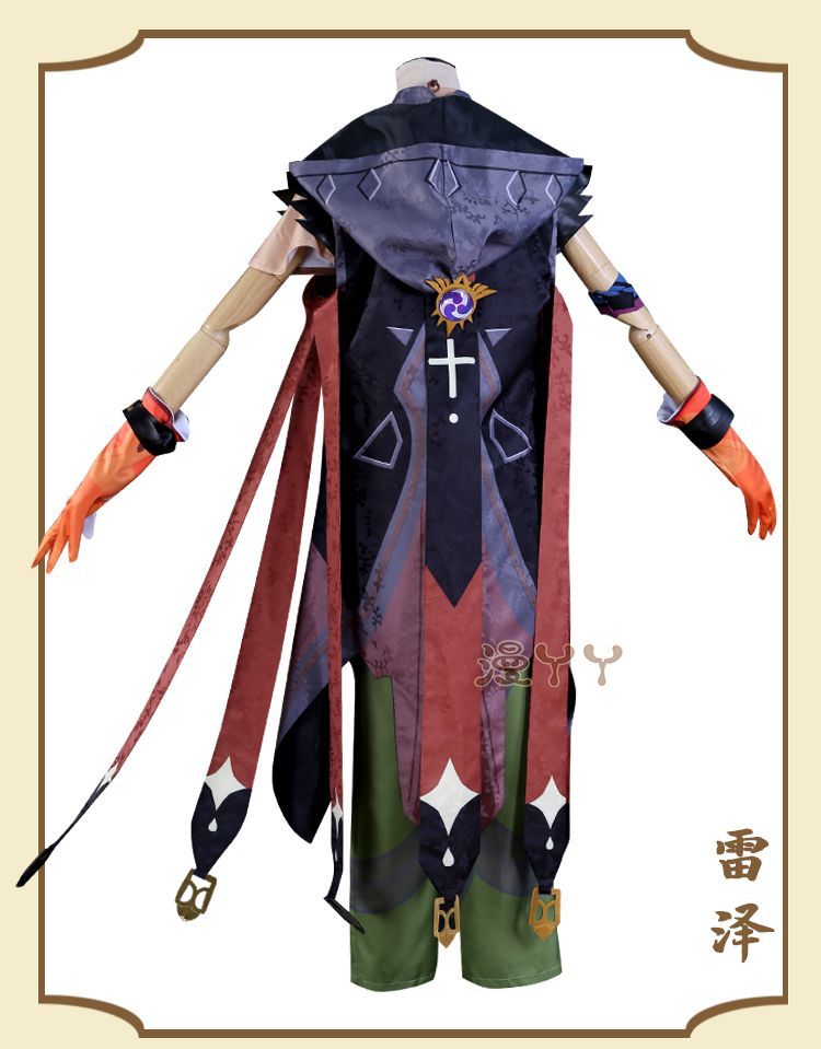 Anime Game Genshin Impact Razor Genshin Cosplay Costume Necklace Uniform Anime Halloween Party Outfit Full Sets