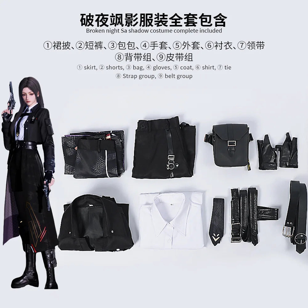 Shusheng-R Love and Deepspace Heroine Cosplay Costume Halloween combat suit including gloves outerwear shirt tie men women handsome set