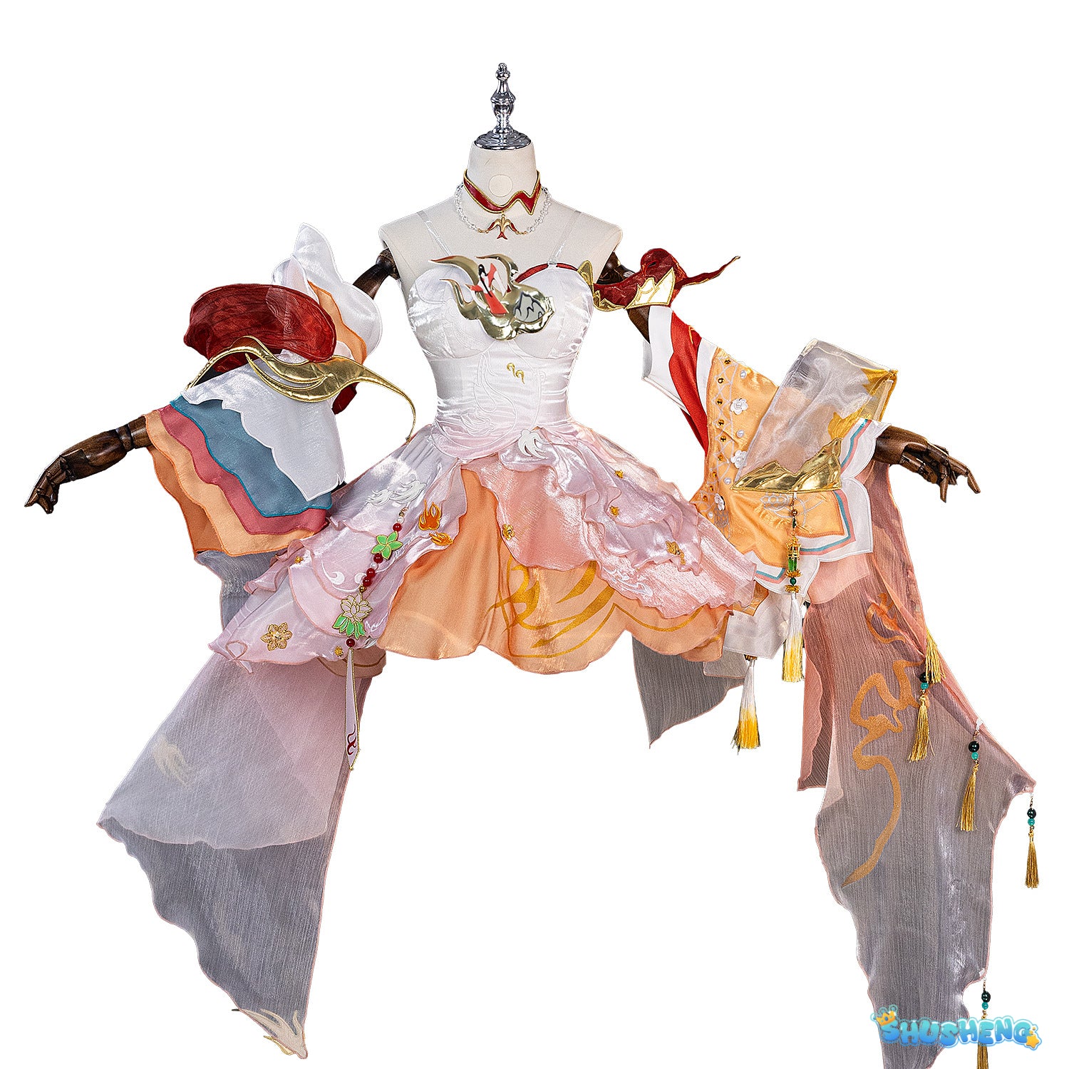 New Honor Of Kings Xi Shi Cosplay Costumes Dress Skirt Necklace Crown To Choose For Game Party Custom Made