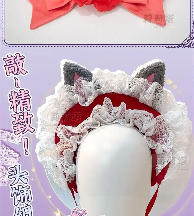 Manaka Laala cosplay 10th Anniversary Christmas red lolita dress Anime Pripara costume party gift girl accessories sweet new set