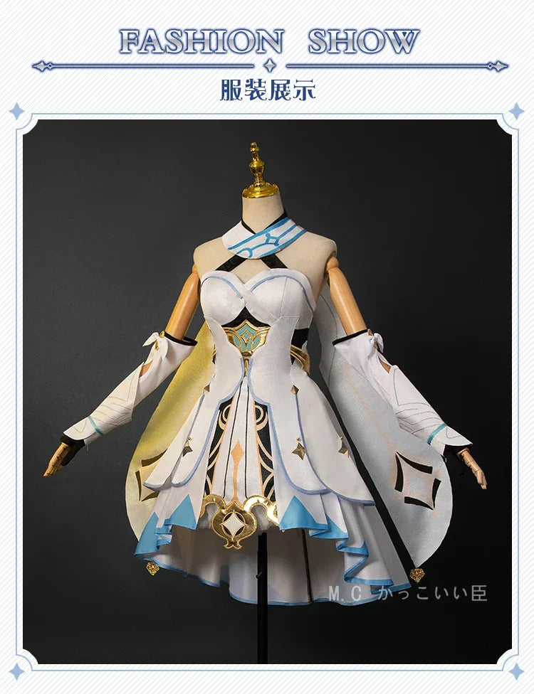 Shusheng-R Lumine Cosplay Game Genshin Impact Lumine Cosplay Costume Christmas Roleplay Costumes Wig Shoes Dress Genshin Impact Cosplay