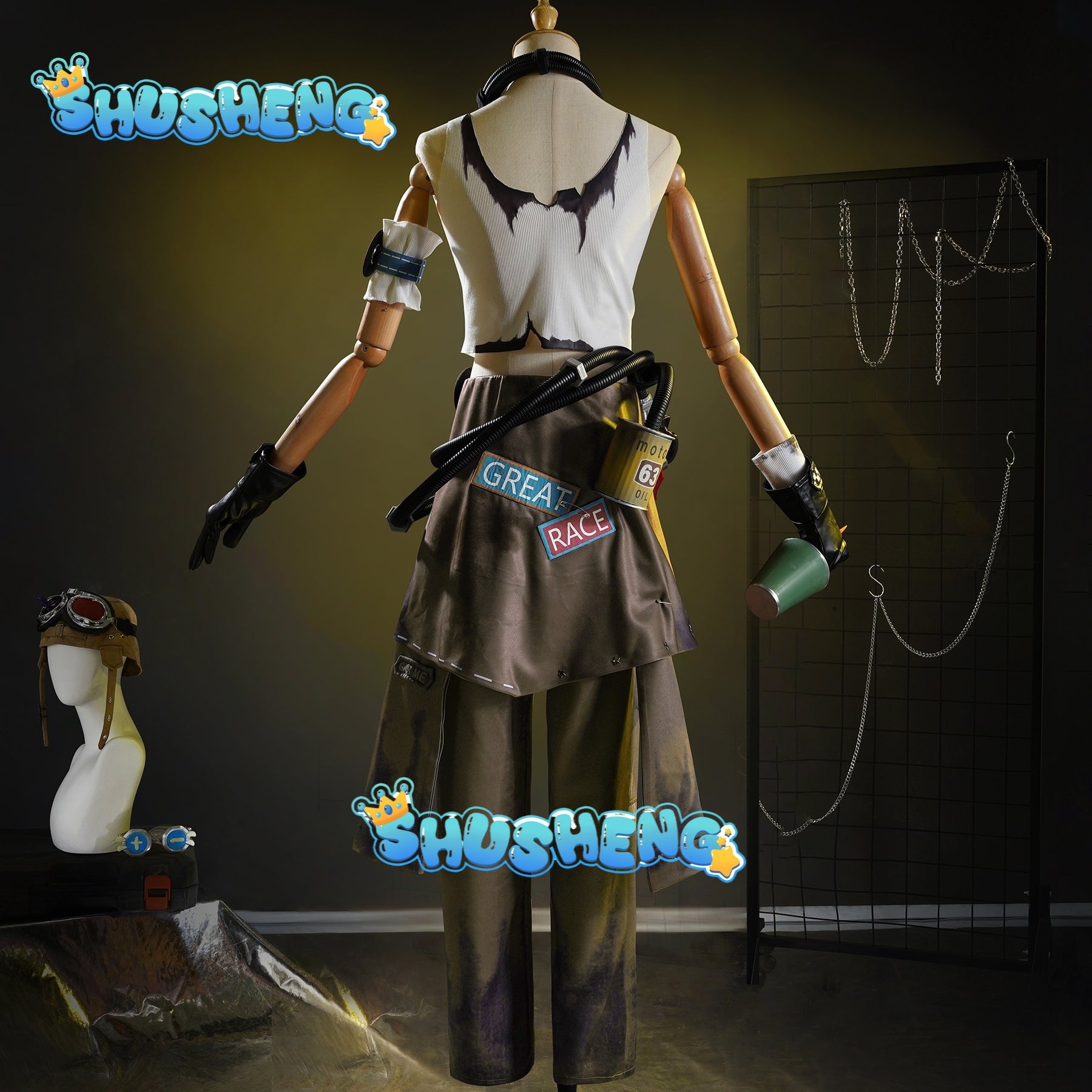 Game Identity V Demi Bourbon Barmaid Cosplay Costume Combustion promoter Uniform Accessories Props Halloween Party Women