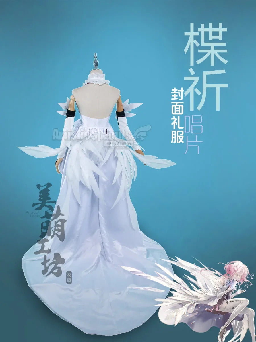Anime Guilty Crown Inori Yuzuriha Cosplay Costume Women's new elegant Halloween party dress wig accessories props uniform set