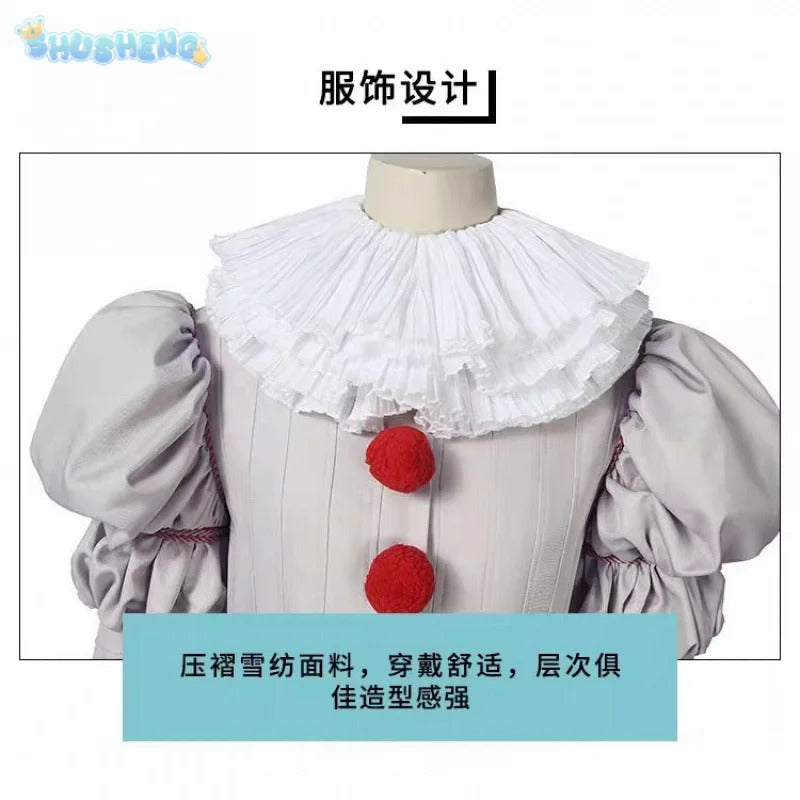 Movie Chapter Two Pennywise Cosplay Costumes Clown joker Halloween Mask Adult Kids Children Gift Home Clothes Super Cos Suits