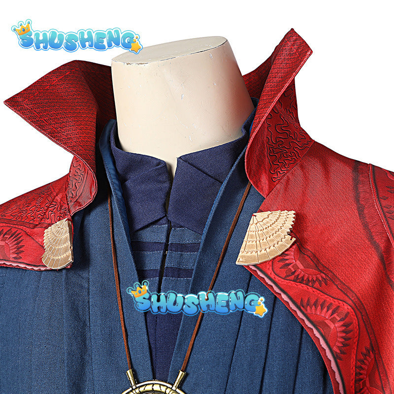 Doctor Strange Cosplay Superhero Strange Outfits Halloween Carnival Doctor Stephen Complete men's suit Large size