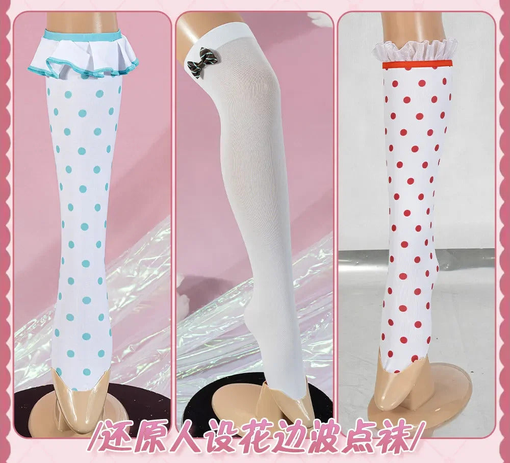 LoveLive!Superstar!!Uehara Ayumu Ruby Kurosawa Wakana Shiki Cosplay Costume Socks Apron Tie Hair Clip Wig Halloween Maid Set