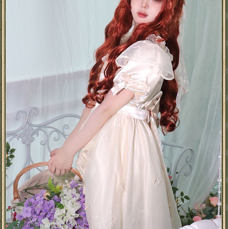 Eurydice Little Girl Cosplay Game Identity V Costume Girl Memory Alice Dress Headgear Wig Set Halloween Party Outfit Women