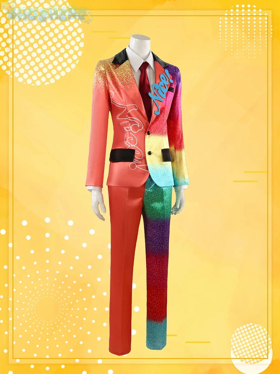 Anime Ensemble Stars Nice Arneb Thunder Cosplay Costume Colorful personalized suit shirt tie pants set Halloween party uniform