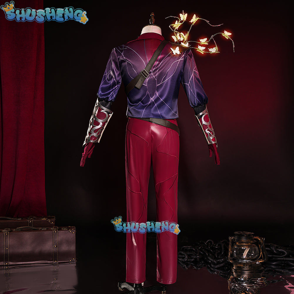 Anime Game Identity V Naib Subedar Mercenary Man In Red Cosplay Costumes Halloween Uniforms Work Clothes Party Pants