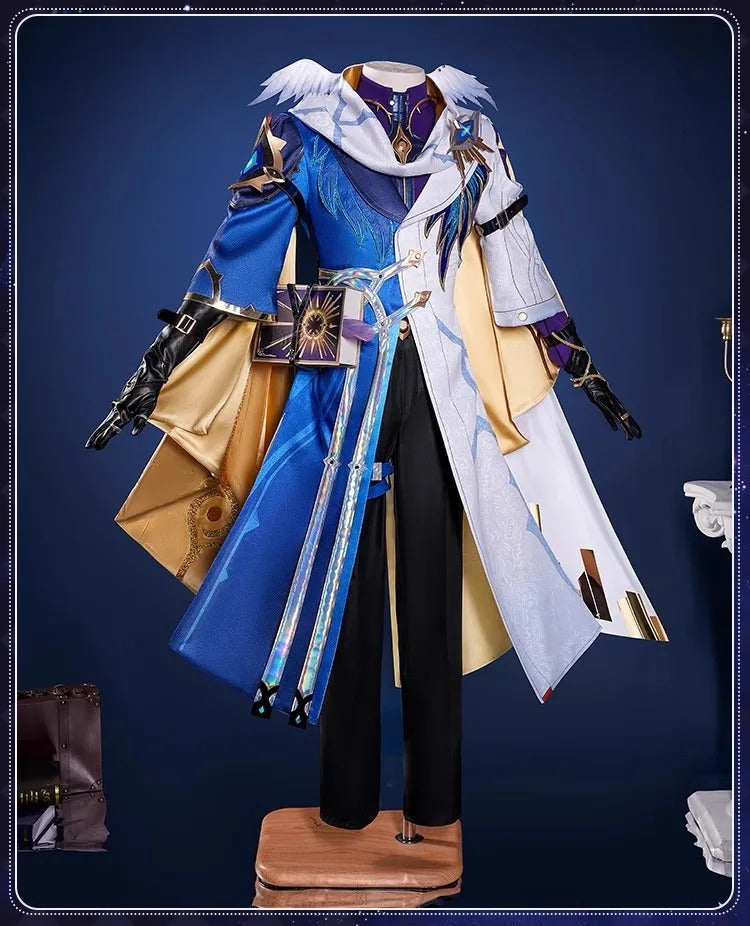 Shusheng Honkai Star Rail Sunday Cosplay Costume Uniform New Skins Earrings Book Props Halloween Party for Women Men Accessory