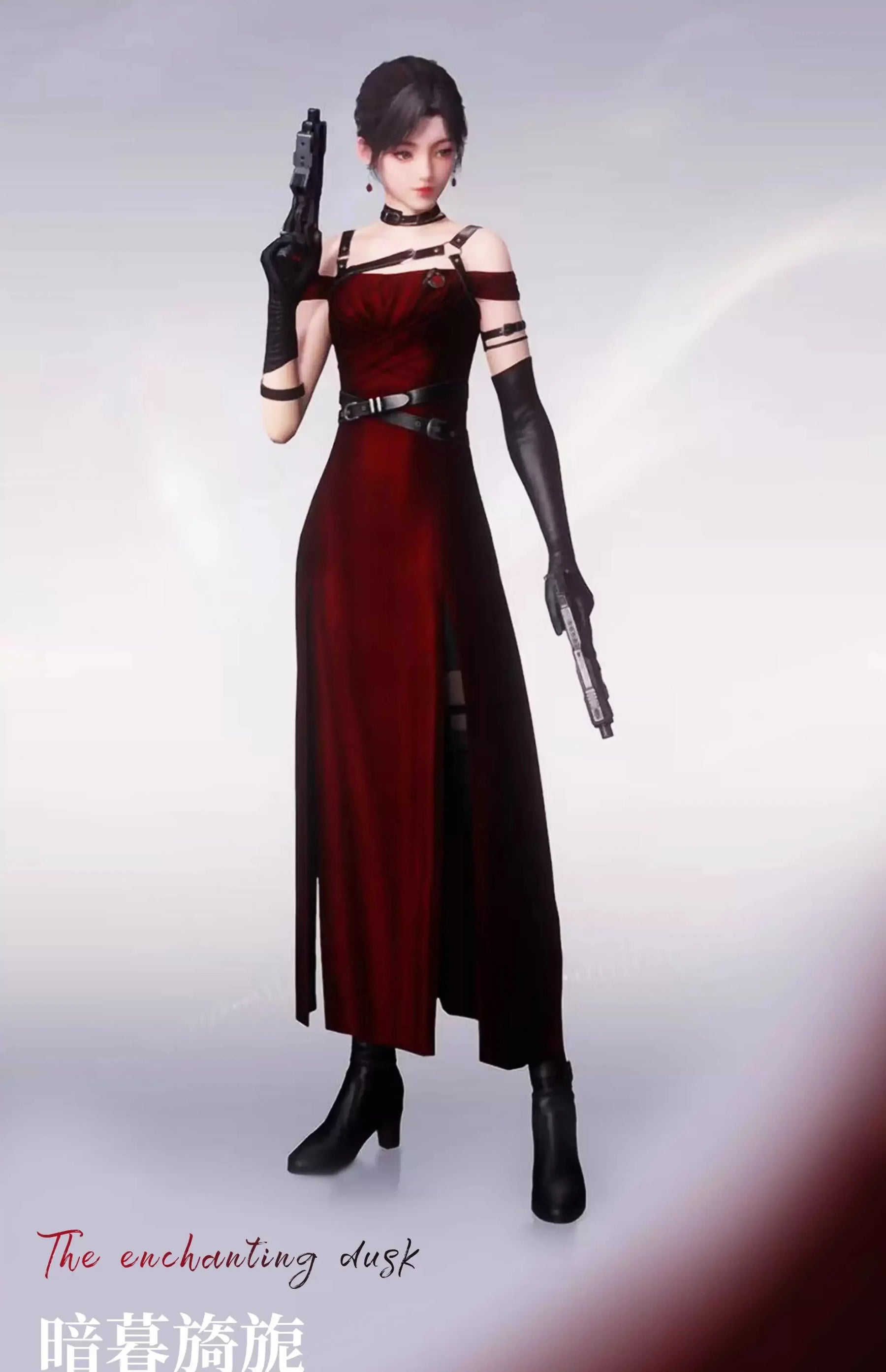 Love and Deepspace Heroines Cosplay Costume Red Dress Enchanting Veil Uniform Sylus Relentless Conqueror MC Halloween Women Girl