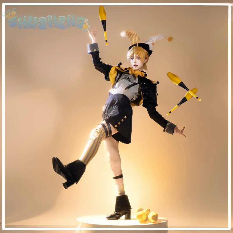 Anime Kagamin Len Rin Cosplay Costume Hat scarf socks accessories Halloween Christmas cute fashion Woman Men Len New uniform set