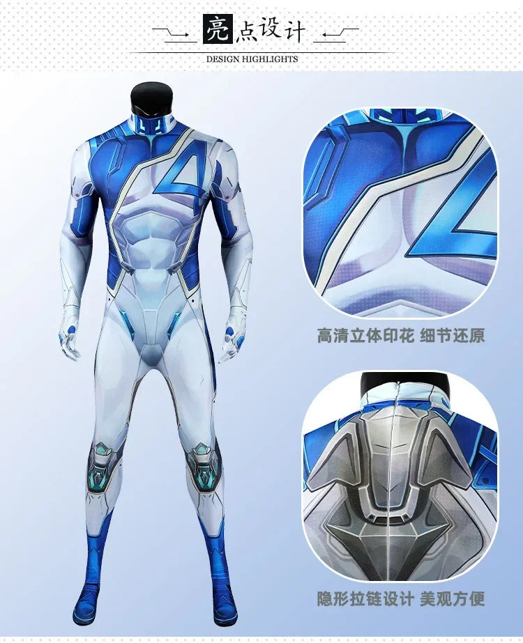 Mister Fantastic Cosplay Costume Reed Richards Uniform Halloween Carnival Party Christmas Play Role Clothes Clothing for Men