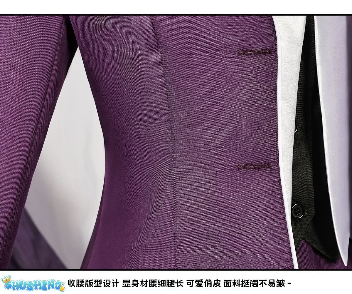 Game Diabolik Lovers Komori Yui Cosplay Costume Wig Fashion Purple Suit Uniform Dress Set for Women Halloween Party Role Play