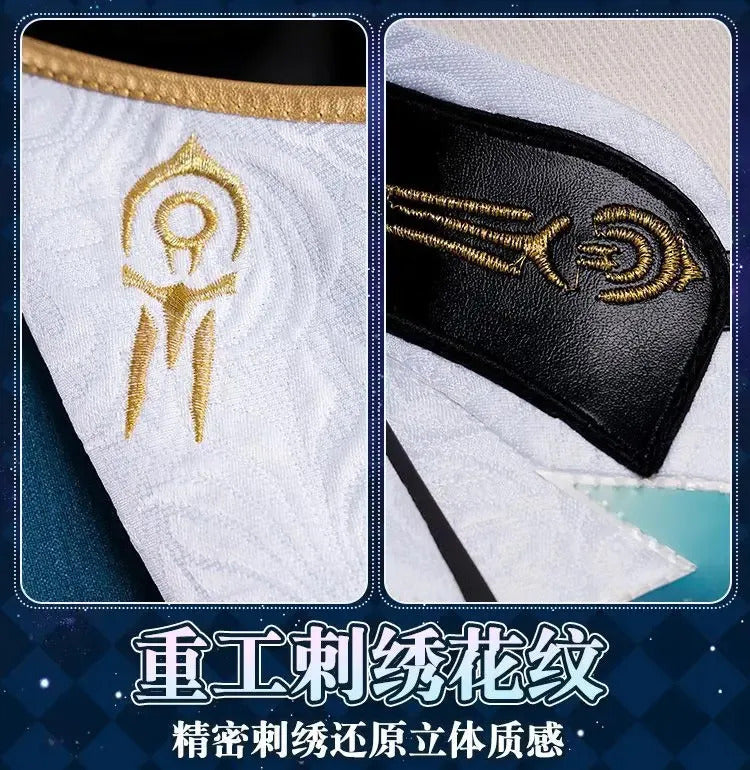Honkai Star Rail Anaxa Cosplay Costume Uniform Earrings Anaxagoras Grove of Epiphany Amphoreus Halloween Party for Women Men