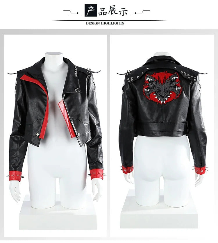 LoL Arcane:League of Legends 2 Vi Cosplay Costume Coat Uniform Hallowen Carnival Party Play Role Clothing for Women Shusheng