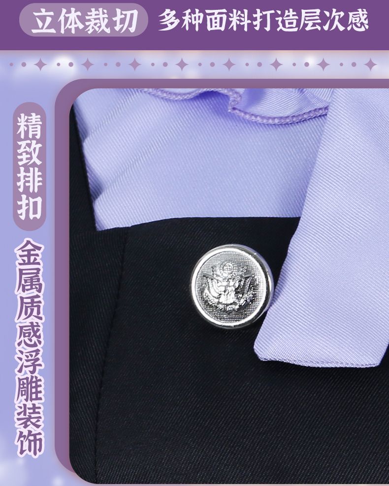 Rikka Takanashi Cosplay Costume Summer Gothic Dress Wig Halloween sweet girl New uniform Hero Cos