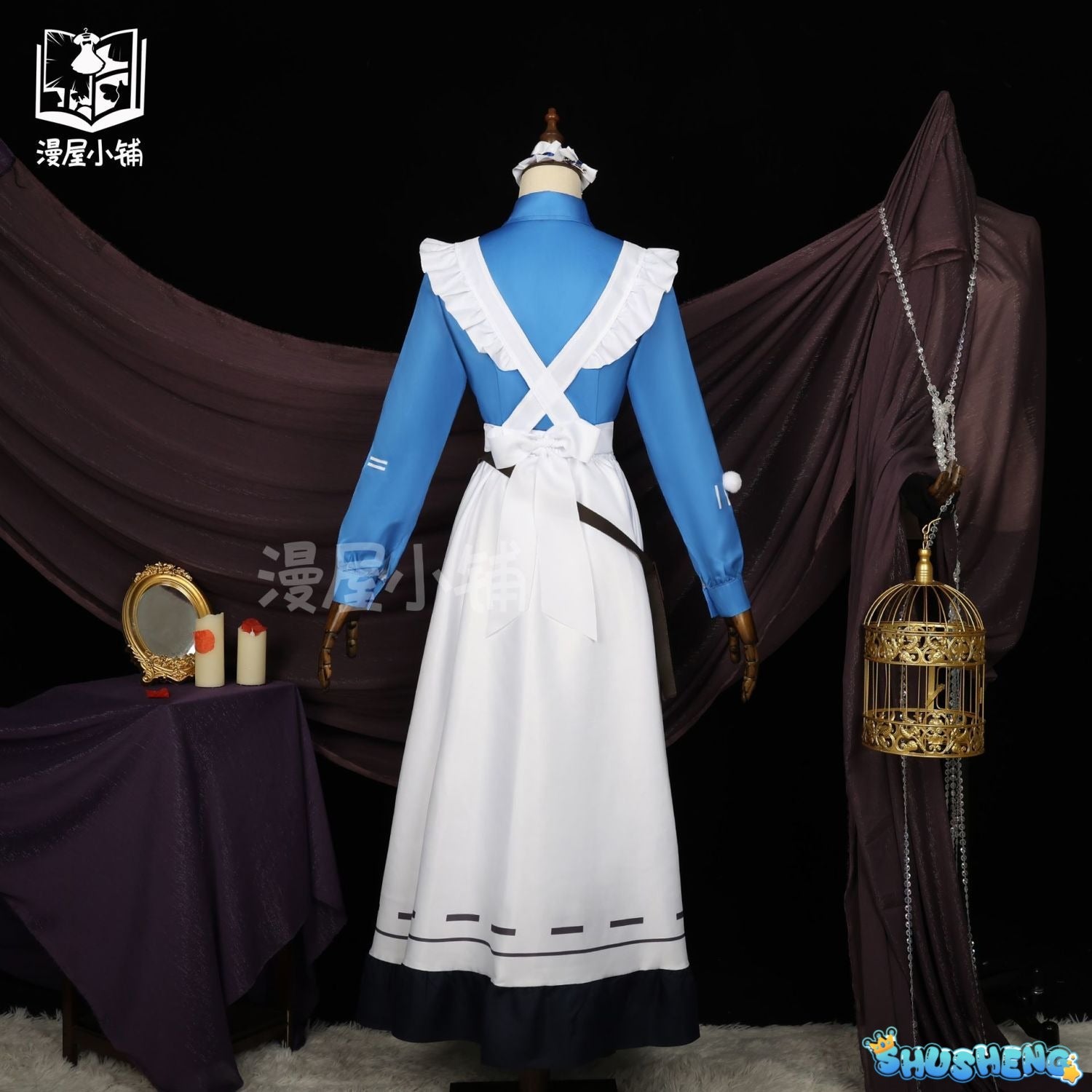 LAWSON Ada Mesmer Cosplay Anime Identity V Emil Cosplay Costume Maid Dress Uniform Halloween Party Role Play Outfit For Woman