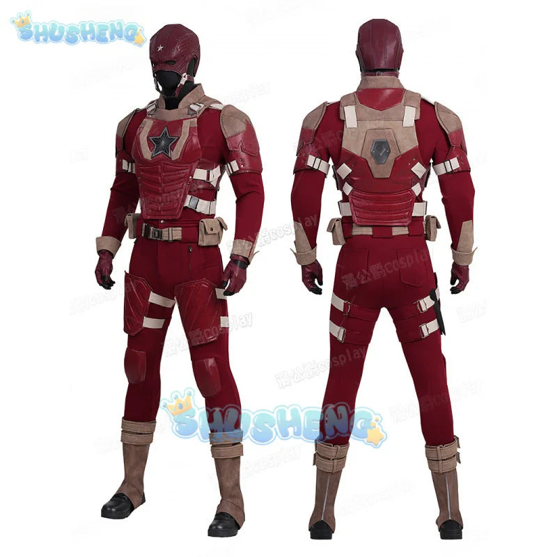 Movie Thunderbolts Red Guardian Cosplay Costume Uniform Halloween Carnival Party Christmas Play Role Clothes Clothing for Men