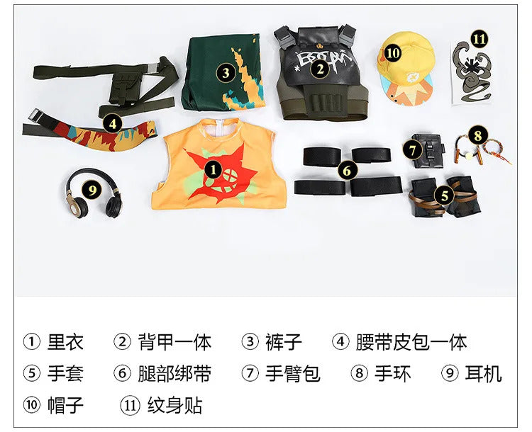 Shusheng Valorant Raze Cosplay Costume Uniform Halloween Carnival Party Christmas Play Role Clothes Clothing for Women