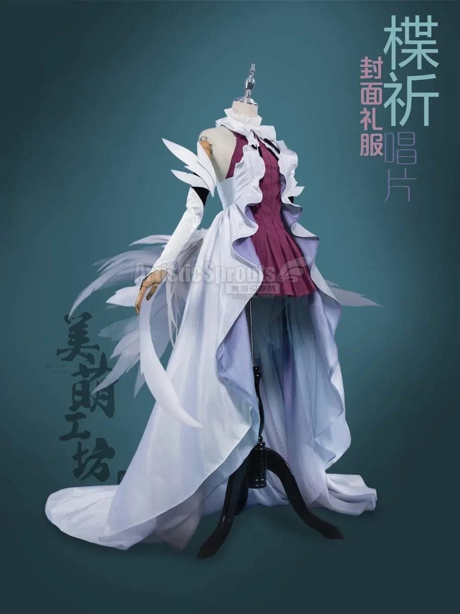 Anime Guilty Crown Inori Yuzuriha Cosplay Costume Women's new elegant Halloween party dress wig accessories props uniform set
