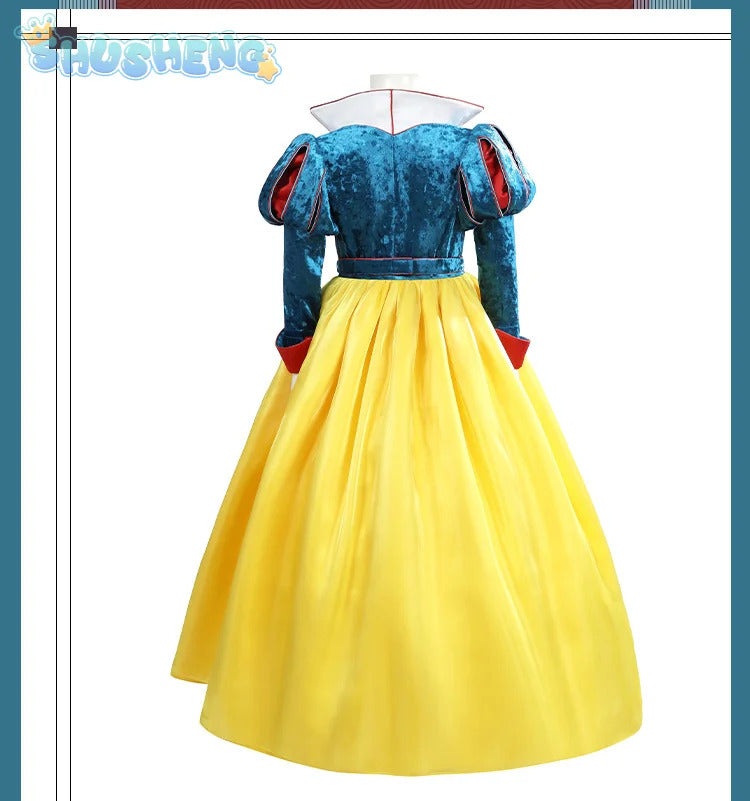 New Movies of 2025 Snow White cosplay Costume Adult and Child Sizes Fairy Tale Sweet Princess Dress Halloween Ball Woman Uniform