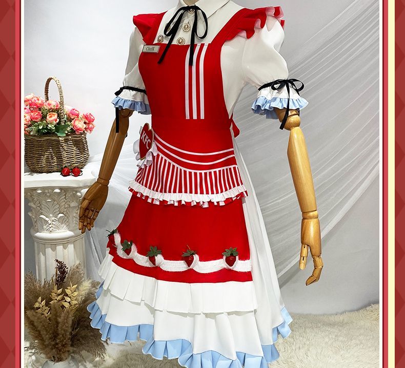 Identity V Grace Naiad Game Suit Sweet Lovely Maid Dress Cosplay Costume Halloween Party Role Play Outfit Women