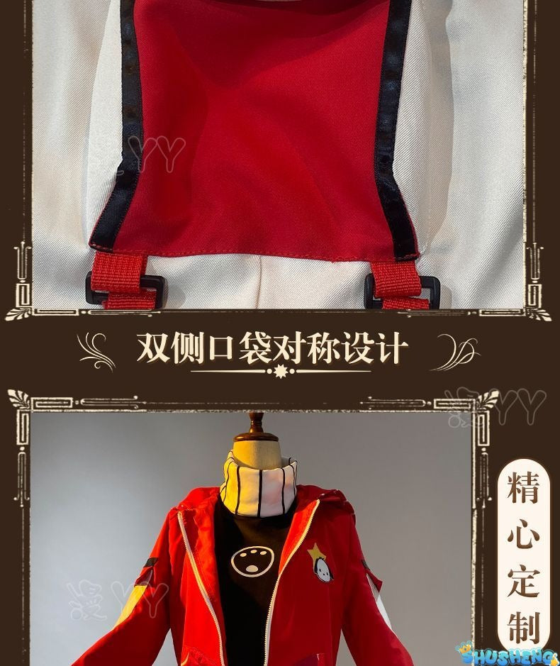 Prisoner Luca Balsa Cosplay Game Identity V Cosplay Costume Red Uniforms Coat Hat Wig Suits Party Play Clothes for Men Women