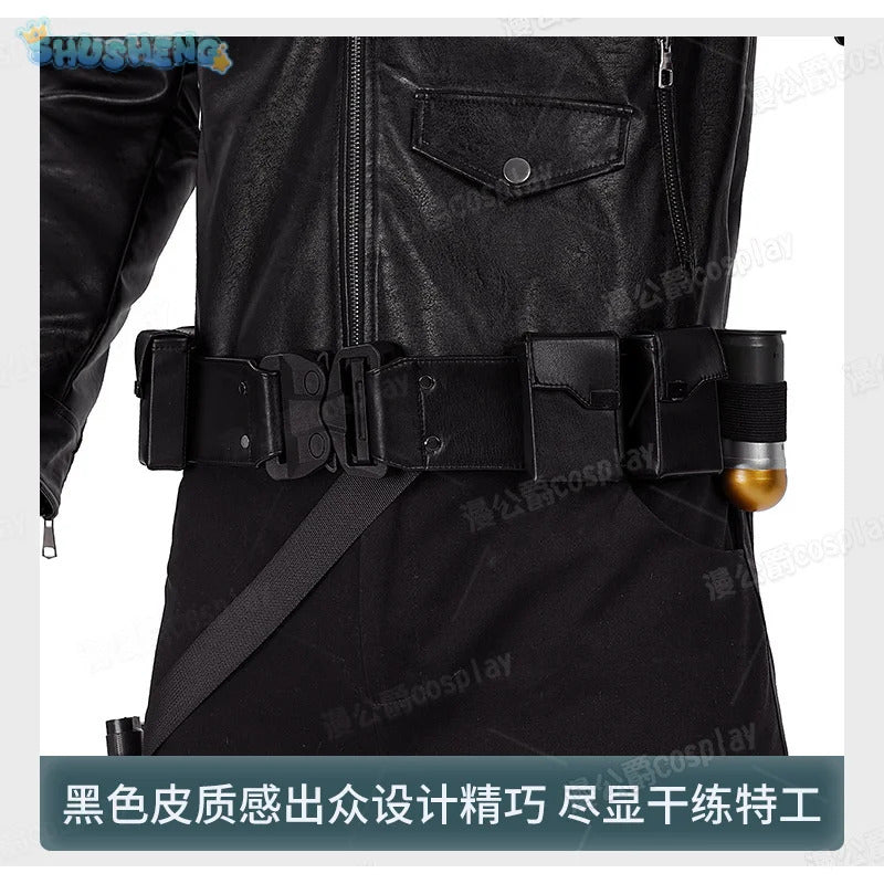 Thunderbolts Bucky Barnes Cosplay Winter Soldier Costume Halloween Men's Fantasy Uniform Coat Props Shoes Accessories Net Set