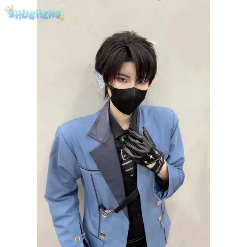 Shusheng-R Game Love and Deepspace Rafayel Xavier Zayne Sylus Cosplay Costume Halloween party handsome suit pants shirt tie Man uniform set