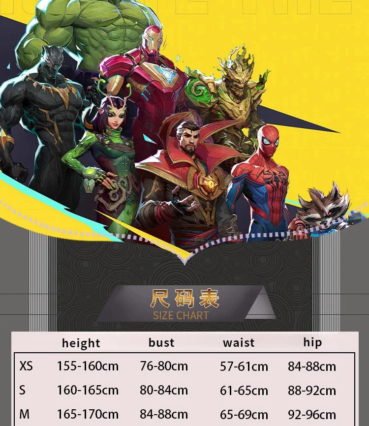 Shusheng-R Magic Game Cosplay Rivals Costume superhero Halloween carnival top shorts belt prop accessory set women's Fantasia Magic uniform