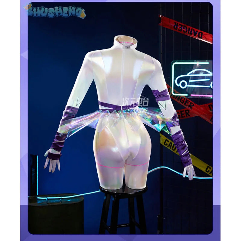 Shusheng-R Marija Game Muse Dash Cosplay Mechanical dancer Costume New sexy leather jumpsuit accessory prop Halloween party women uniform