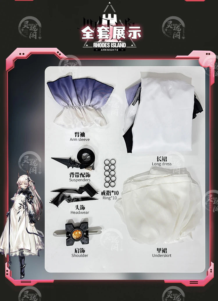 Arknights Theresa Cosplay Costume Uniform Halloween Carnival Party Christmas Play Role Clothes Clothing for Women Shusheng