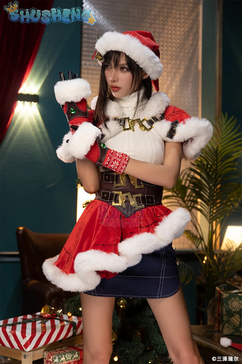 FF14 Tifa Lockhart Cosplay Crisis Core - Final Fantasy XIV Costume Sexy sweet Girl Christmas Party Set Wig Props Tifa New Style
