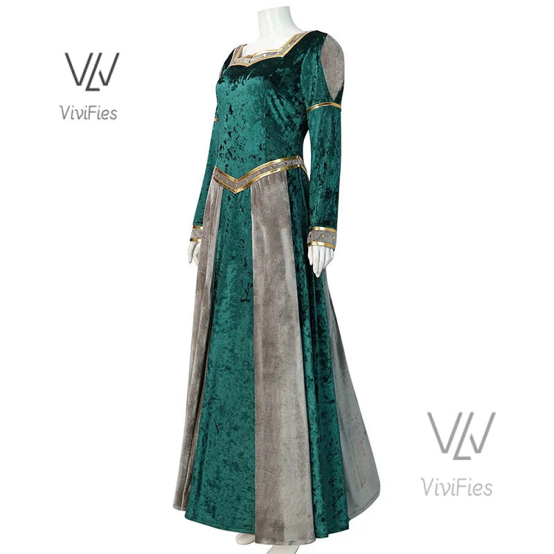 Anime Princess green dress Fiona dress Shrek cosplay costume Halloween fancy fantasy party suit roleplay for adult woman