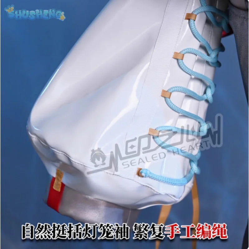 Game Reverse:1999 Hissabeth Cosplay Costume Halloween party laser leather dress jacket props wig accessories women sexy new set