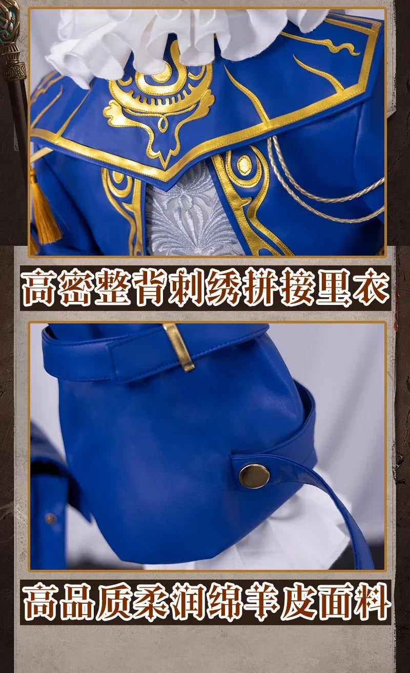 Shusheng Identity V Luca Balsa Prisoner Cosplay Costume Silhouette Uniform Halloween Carnival Party Christmas Play Role Clothes