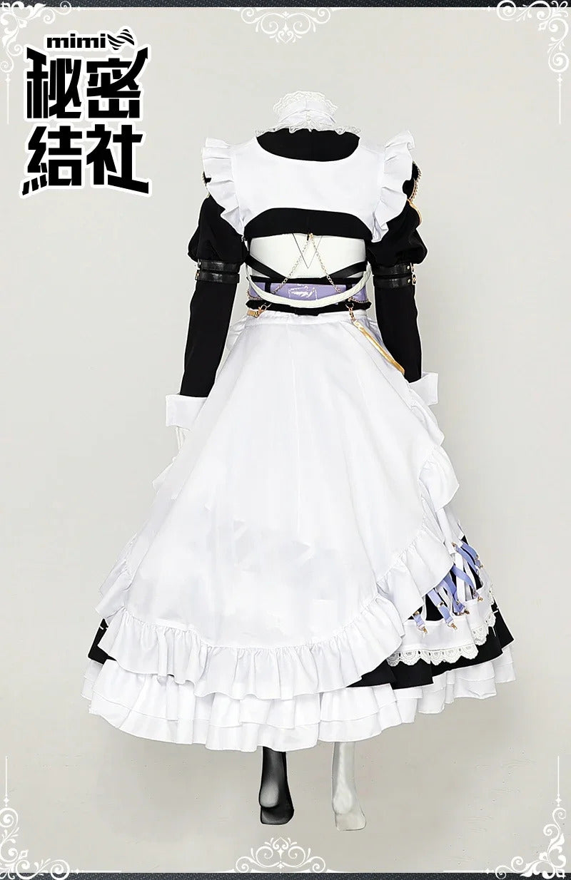 Game Nu: Carnival Blade Cosplay Costume Halloween Carnival Sweet Maid Dress Accessories Prop Set Woman Man Lolita Blade Uniform