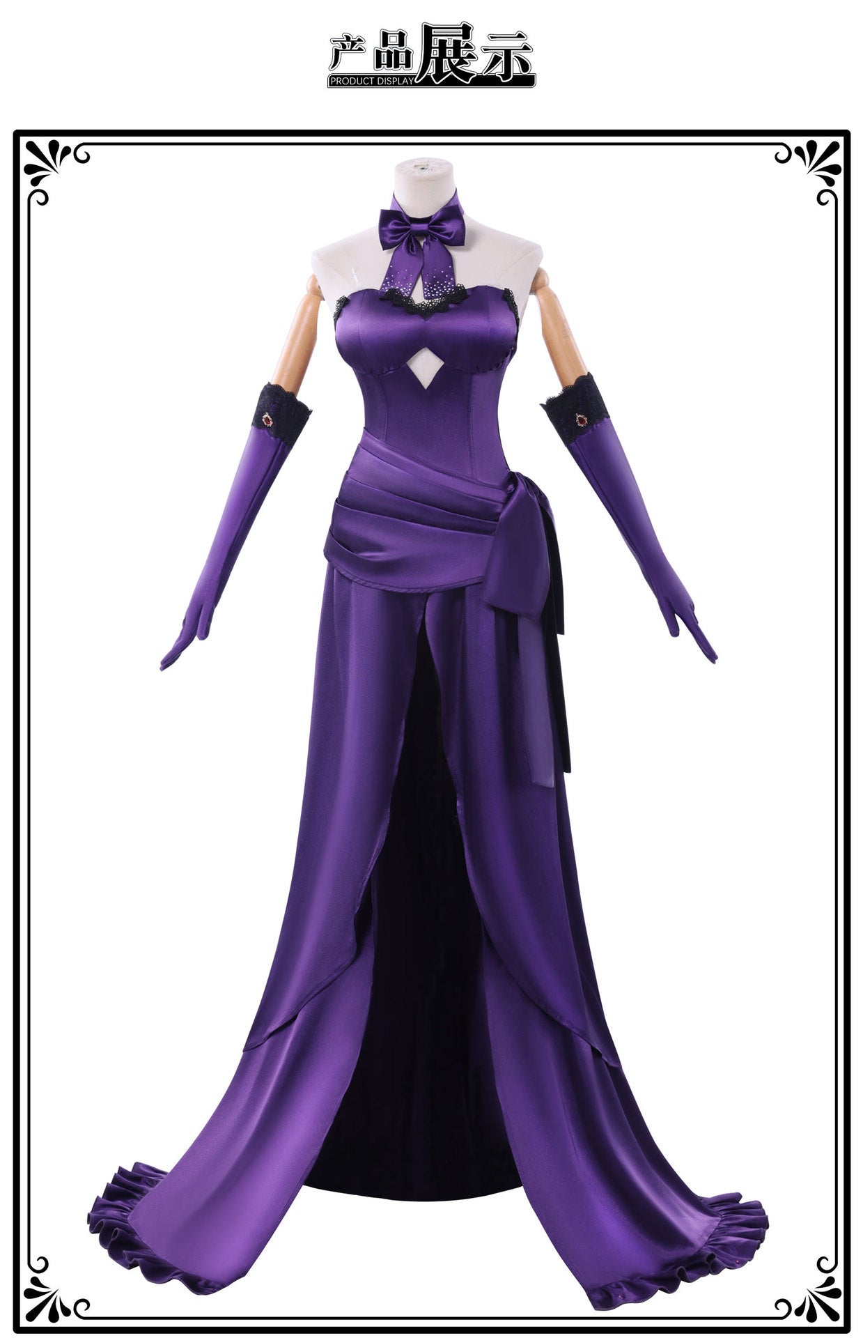 In Stock Game Fate FGO Jeanne D'Arc Cosplay Costume Jeanne Alter Purple Elegant Dress Wig Halloween Party Uniform for Women