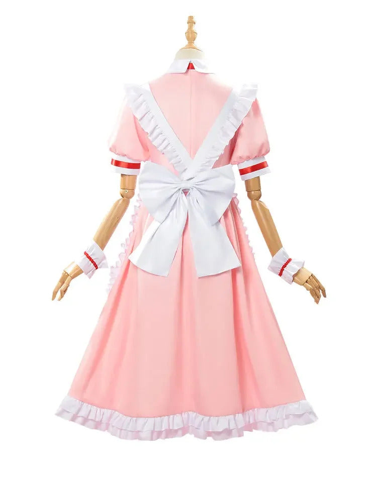 Anime Kaname Madoka Puella Magi Madoka Magica Cosplay Costume Halloween party pink maid dress Lolita girl sweet uniform set