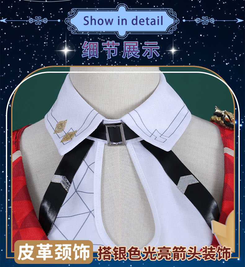 Topaz Cosplay Costume Honkai Star Rail Dress Headwear Full Set Outfits Carnival Party Gifts