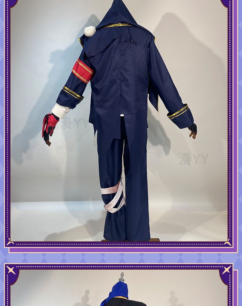 Game Identity V Mercenary Naib Subedar Cosplay Costume Fancy Blue Party Suit Halloween Carnival Uniforms Custom Made