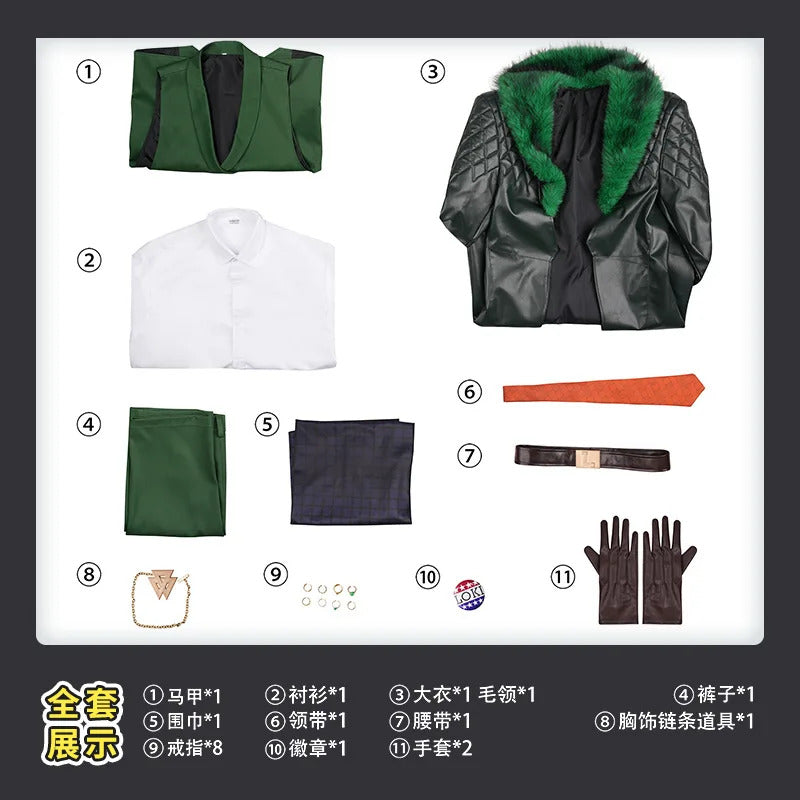 Game Rivals Loki Cosplay Fantasy Battle Suit President Costume Adult Men Roleplay Fantasia Outfits for Halloween