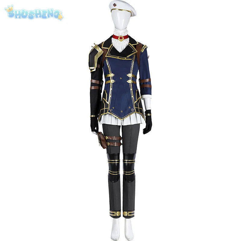Shusheng-R Caitlyn Vi Cosplay Costume Game LOL Cosplay Women Uniform LOL Plus Size Vi Cosplay Costume Halloween